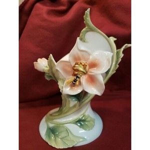 Franz Collection Bee & Apple Blossom Porcelain Candleholder READ